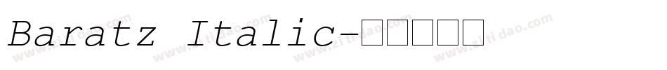 Baratz Italic字体转换